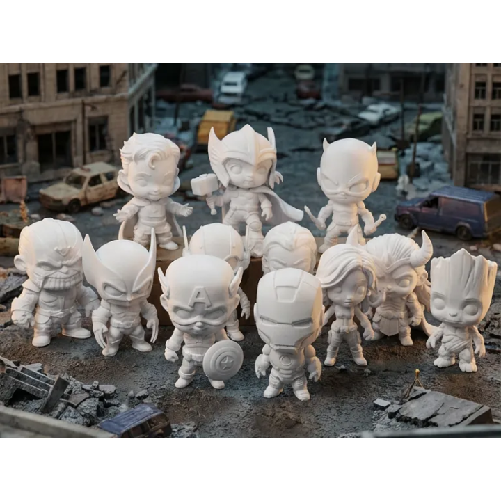 Figurines Chibi Super-Héros Marvel