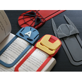 Set de 4 Marques-Pages « Masques des Héros »