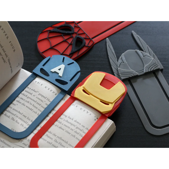 Set de 4 Marques-Pages « Masques des Héros »