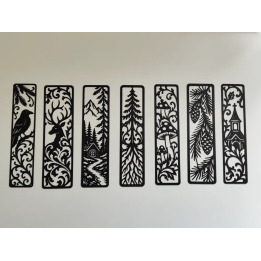 Set de 7 Marques-Pages Filigranes « Silhouettes de la Forêt »