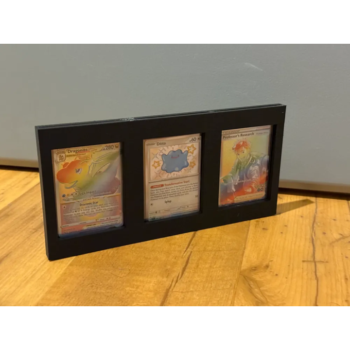Cadre d'Affichage Premium pour 3 Cartes TCG sous Toploader